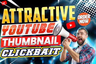 design professional clickbait youtube thumbnail