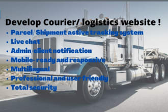 build transport, trucking, freight broker, cargo, and logistics website