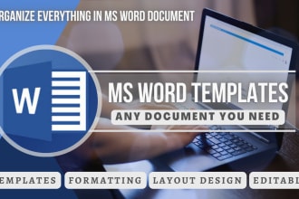design microsoft word document and create ms word template