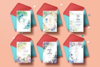 design lovely invitation card for wedding, party, birthday event