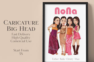 turn your photo into a cool caricature big head