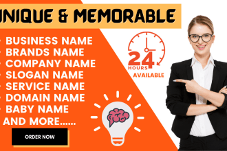 write brilliant name ideas for your business or company