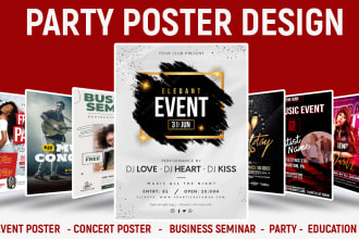 design concert poster , party poster, party flyer, invitation, event poster