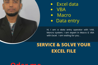 provide your excel data, macros, vba, formulas