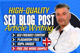write high quality SEO articles and blog posts