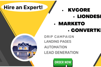 set up kvcore,marketo,convertkit,liondesk CRM