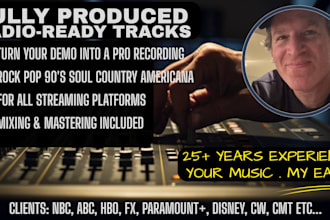 produce a radio ready track of your song