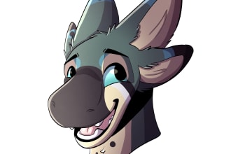 draw you a digital furry headshot lowered price