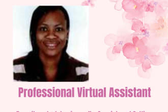 be your virtual assistant doing web research and data entry