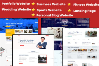 design celebrity portfolio website,fitness site,wedding planner, dating website