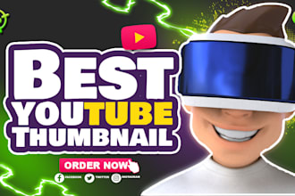 design attractive eye catchy youtube thumbnail