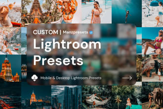 design custom lightroom presets packages