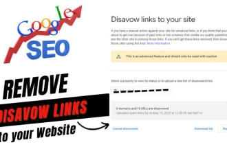 identify, remove and disavow bad links