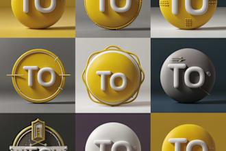 design unique and eye catching rounded, polygon, circle, and triangle logo