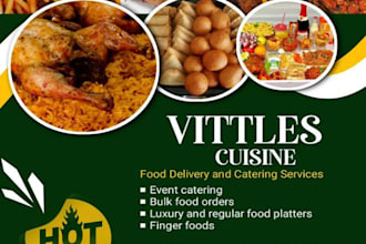 design food, menu or sales flyer for your restaurant