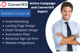 setup activecampaign, convertkit automation  email campaigns