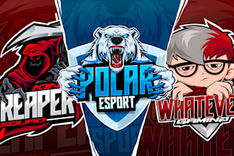 create a unique esports mascot logo for streamers and teams