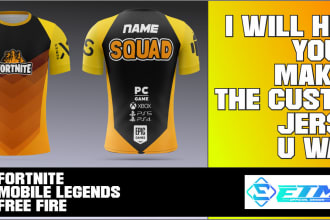 design custom esport jersey and gaming apparel