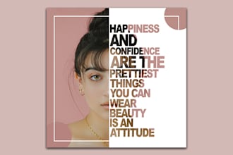 Top 10!  design unique half face typography or text portrait for you