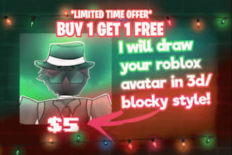 draw your roblox avatar in 3d art style