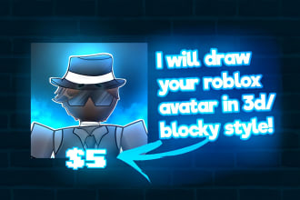 draw your roblox avatar in 3d art style