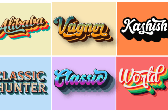 design custom font logo hand lettering, typography,retro script,tshirt