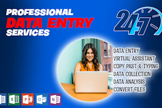 be your perfect virtual assistant for data entry works