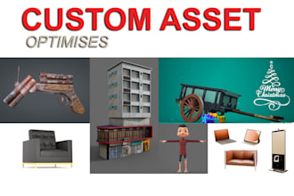 model custom 3d game assets for unity or unreal engine