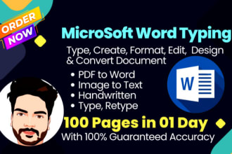 do accurate fast typing job, retype scanned documents