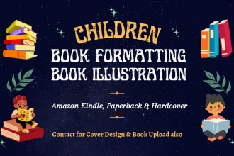 do children book formatting for kinde ingramspark lulu etc