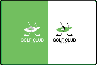make creative sport golf courses golf logo design in 24h