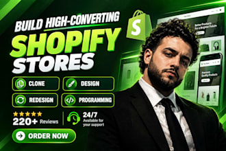 setup design redesign or copy any shopify store or shopify website
