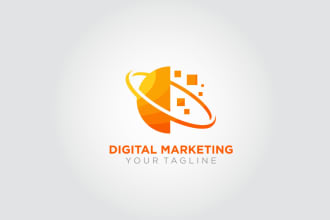 design modern marketing finance consulting logo for you