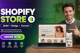 design fully responsive shopify store, shopify website