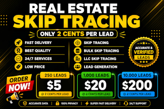 do real estate skip tracing and llc skip tracing in bulk