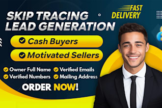 do motivated seller, cash buyer and commercial property leads with skip tracing