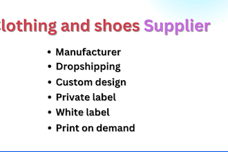find clothing, shoes manufacturers, dropshipping, custom, private label, fashion