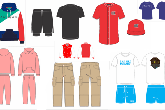 make 2d mockups and designs for your clothing and apparel