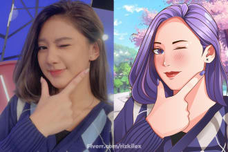 draw anime style or manga from your photo