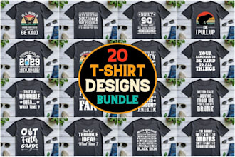 do bulk t shirt design bundle