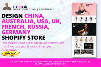 do german, france, australia, USA, UK, spanish, uae shopify store website