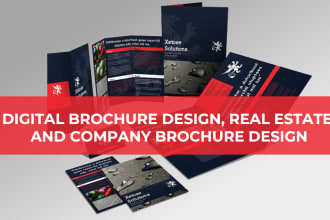 do digital brochure design, real estate, and company brochure design