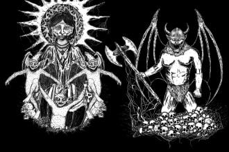 design unique, hardcore, oldskool, heavy metal, and thrash
