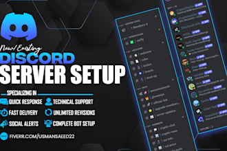 setup new or existing discord server with customized outlook