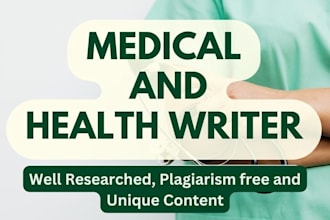 write medical and health related summaries