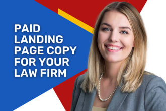 write paid landing page copy for your US law firm
