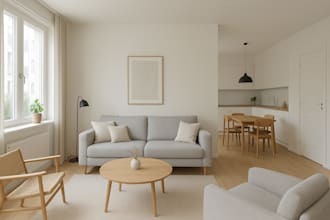 do interior space for  loft, apartment, studio and home