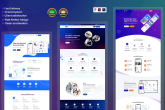 design UI UX, web template, figma, xd or psd website design