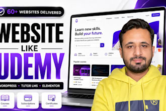 create lms e learning website like udemy