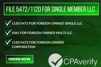 file forms 5472 and 1120 for foreign owned US llc